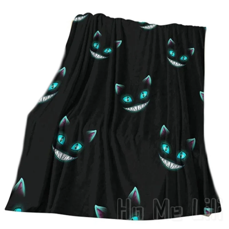 Фланелевое одеяло с чеширским кошачьим лицом в стране чудес исчезающие зубы