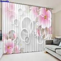 Beautify Stylish simplicity Circle flower window curtain living room curtains bedroom kitchen solid blackout curtain modern