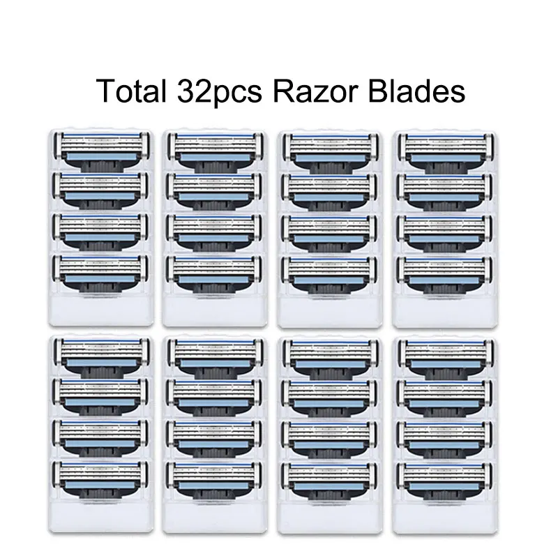 

4/8/12/16pcs Men Face Care Manual shaver Set Machines For Shaving replacement Straight Steel