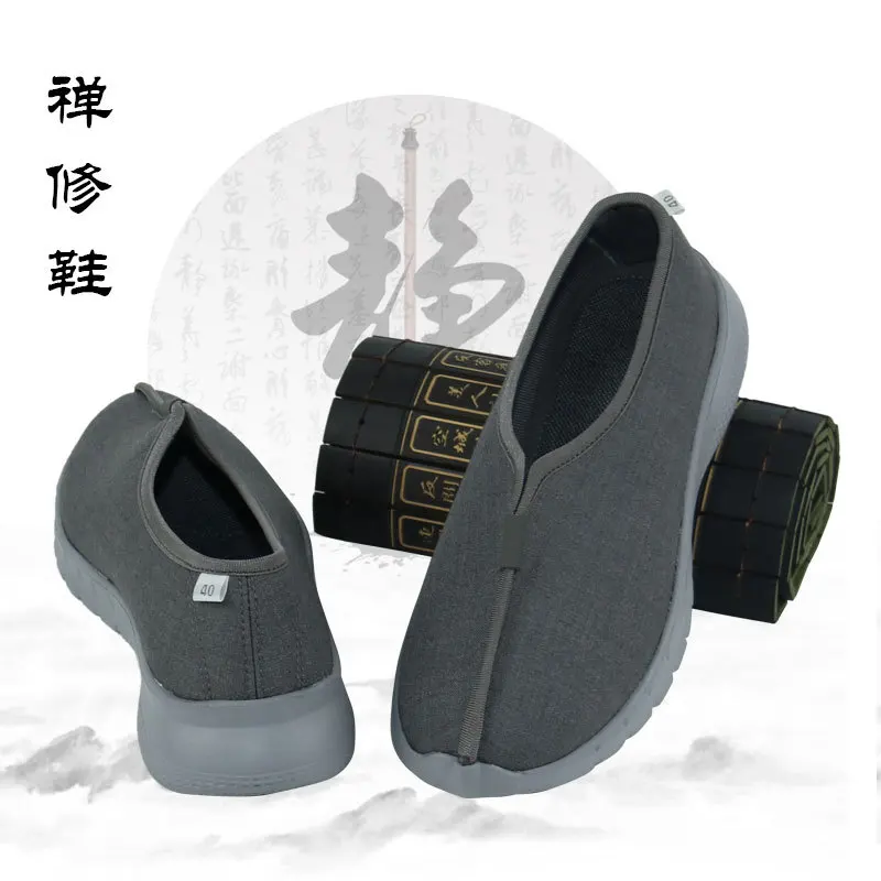 Chinese Style Men Unisex Tai Chi Martial Arts Meditation Shoes Exercise Athletic Fintess Sneakers Casual Wushu Wing Chun Shoes