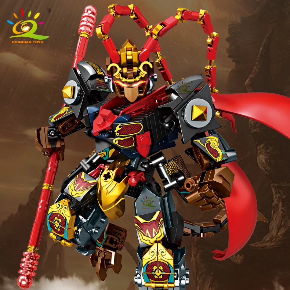 HUIQIBAO 397 Шт. Набор Строительных Блоков Black Myth Wukong Mech Сделай Сам Совместимый С Lego Для