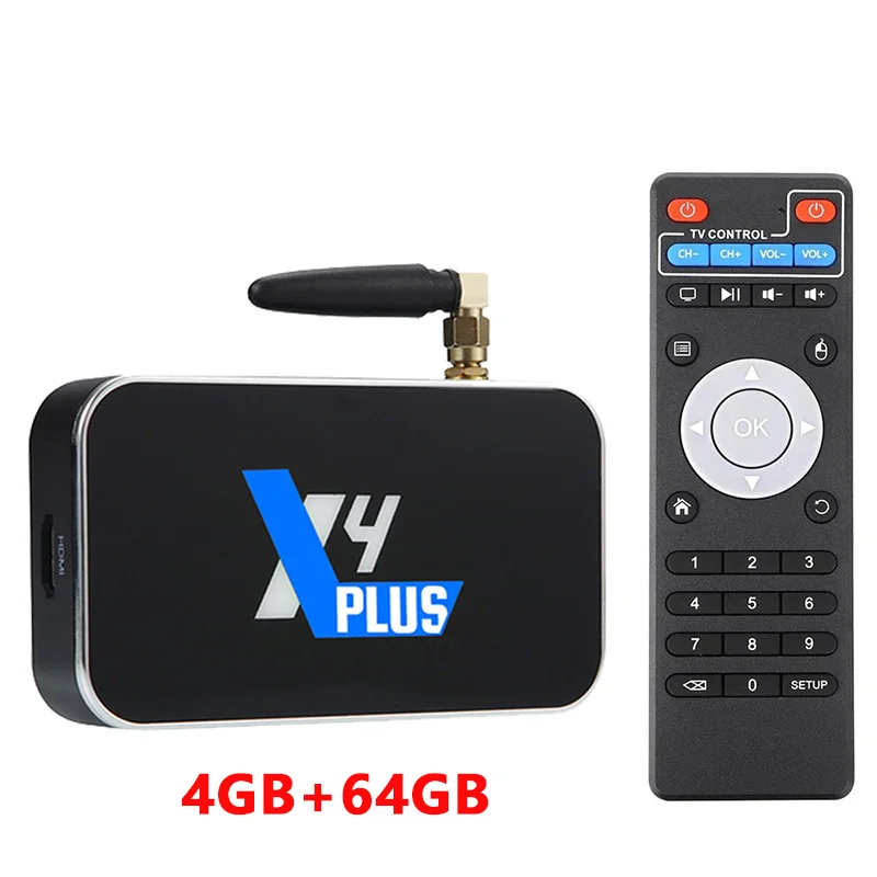 ТВ-приставка UGOOS X4 PRO 4 ГБ 32 PLUS 64 Гб CUBE Amlogic S905X4 Android 11 1000M LAN телеприставка 4K