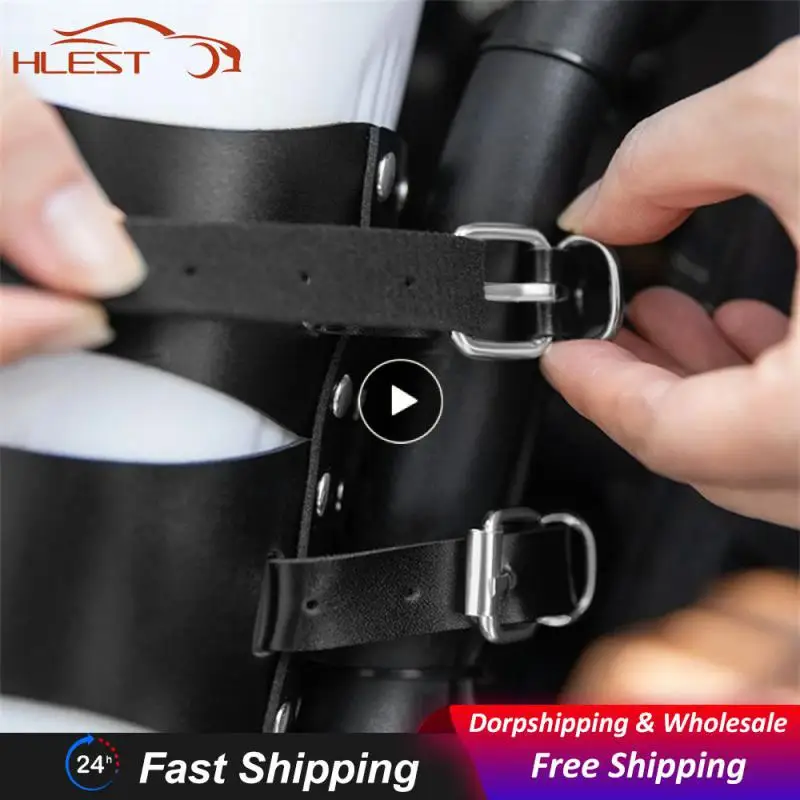 

1~5PCS Motorcycle Cup Holder Handlebar Drink Holders Water PU Universal Coffee Leather Stand Outdoor With Bottle Skull