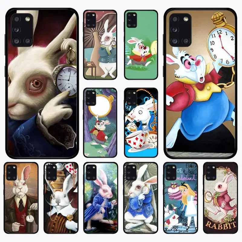 

Disney Alice in Wonderland rabbit Phone Case for Samsung A51 01 50 71 21S 70 10 31 40 30 20E 11 A7 2018