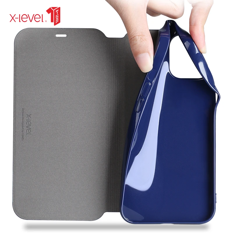 X-level Luxury Original Ultra Thin Slim Flip Case Leather Tpu Book Cover For Iphone 14 13 Iphone14 Pro Max 14promax Phone Case