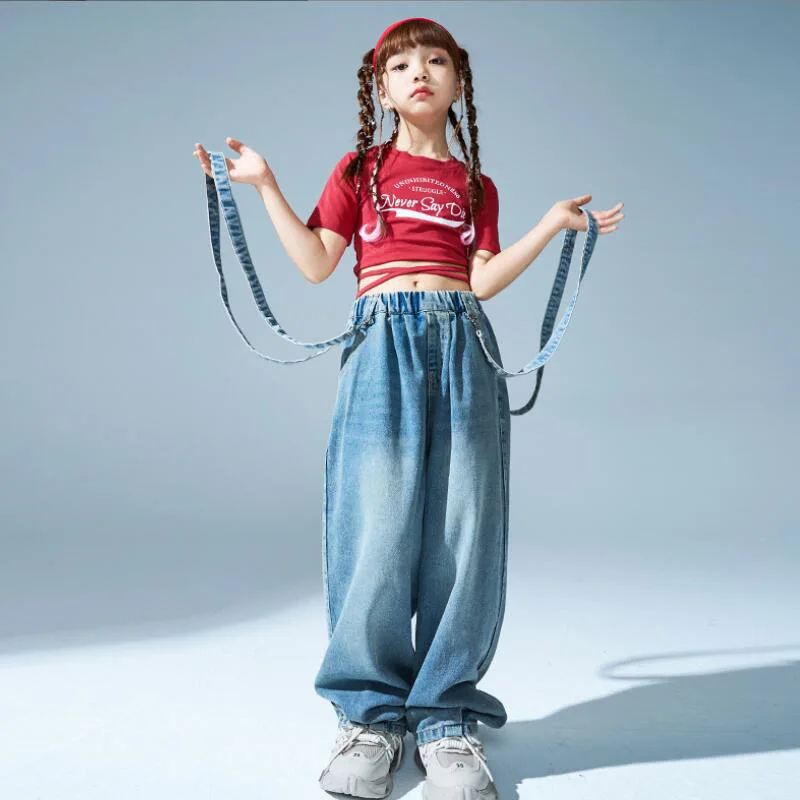 

Teens Hip Hop Outfits Loose Overalls Girls Cargo Pants Kids Dungaree Joggers Girls Jumpsuit Street Dance Romper Teen Streetwear