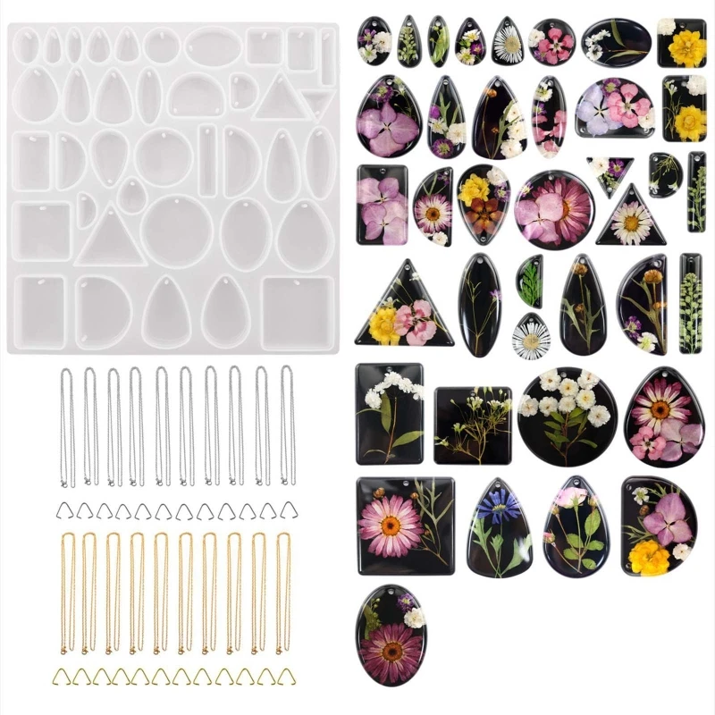 

Jewelry Casting Molds Various Gem Jewelry Silicone Mold for Resin Epoxy DIY Earring Pendant Studs Jewelry Making Craft