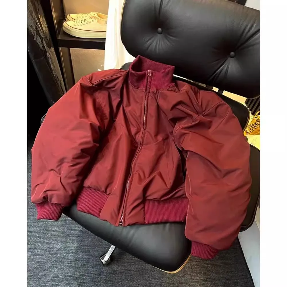 Короткая красная одежда-карго с воротником-стойкой American-Sle мужская модная