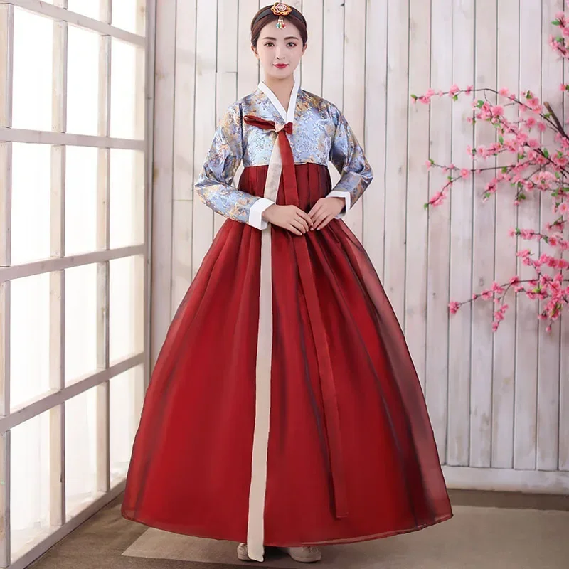 Традиционная корейская одежда для женщин новинка 2023 платье hanbok старинный костюм