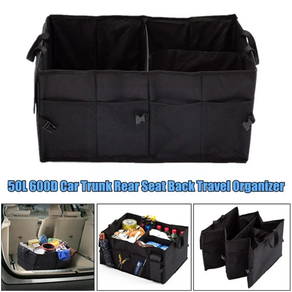 

Автомобильный органайзер для багажника с несколькими отделениями, складной органайзер большой емкости и хранилище для хранения, сумка для багажника, аксессуары для автомобиля Y2A4