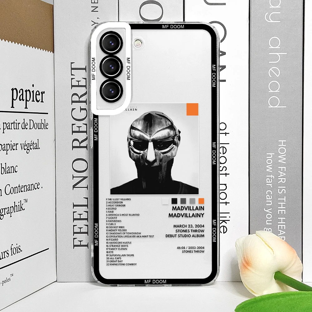 Модный прозрачный чехол для телефона MF DOOM Hot Singer Samsung Galaxy S25 S24 S20 S21 FE S22 Plus S23 Ultra 5G с