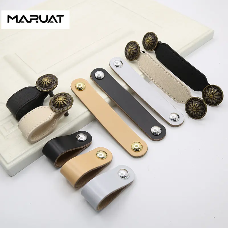 

Simplicity Nordic Furniture Drawer Knob Brass Wardrobe Cupboard Cabinet Handle Door Pulls Eco-Friendly Artificial Leather