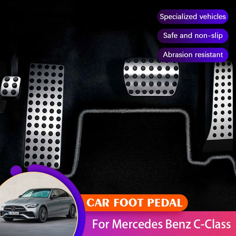 

AT MT Car No Drilling Pedals Cover For Mercedes Benz C Class W202 W203 W204 W205 W206 Car Brake Clutch Foot Pedal Pad Acessories