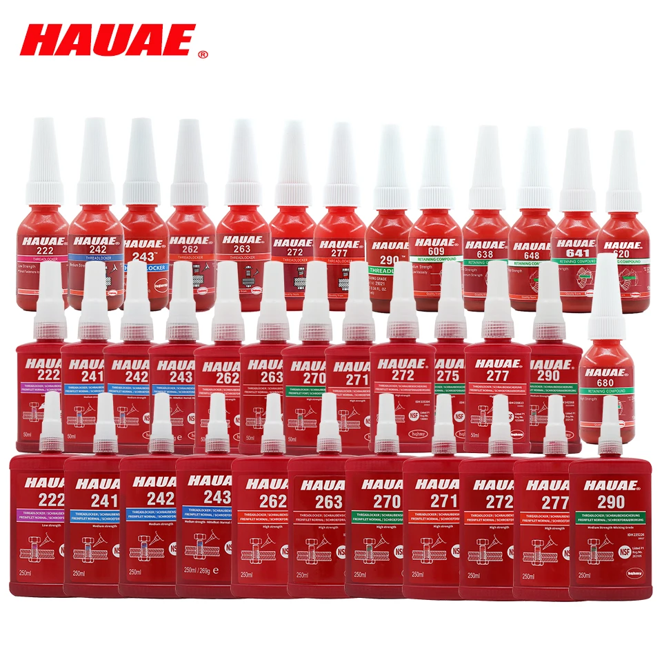 

Threadlocker Original Hauae 222 241 242 243 262 263 271 272 277 290 Screw Adhesive Anaerobic Glue 270 2701 275 Thread Sealant