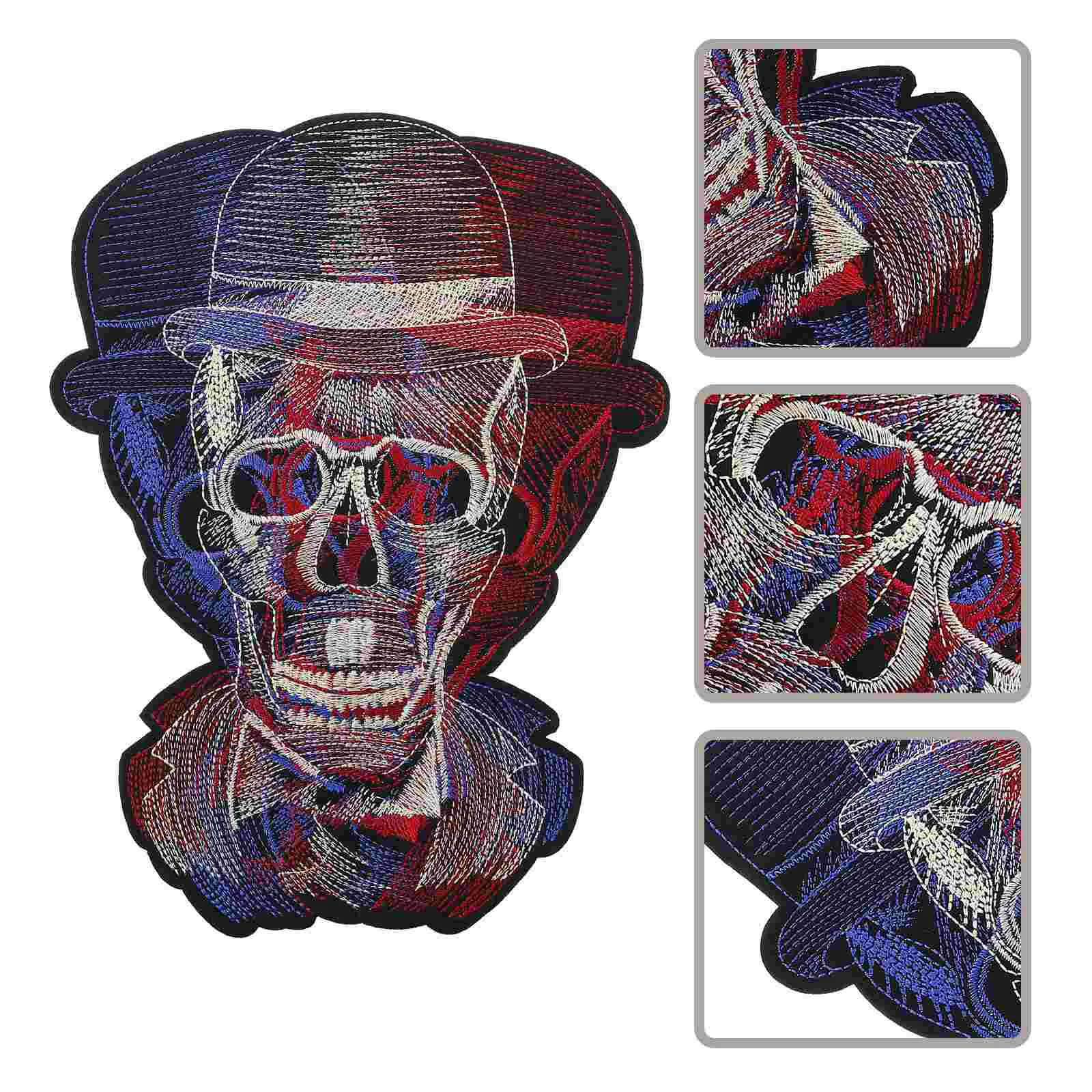 Shape Embroidered Patches Punk Style Iron on Patches for Clothes