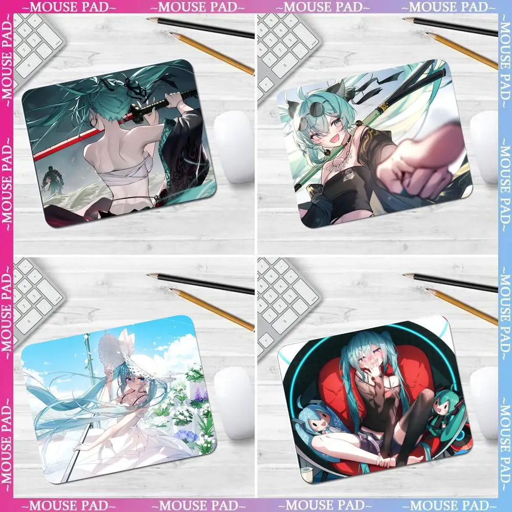 Коврик для мыши H-Hatsunes Miku нескользящий кожаный водонепроницаемый коврик