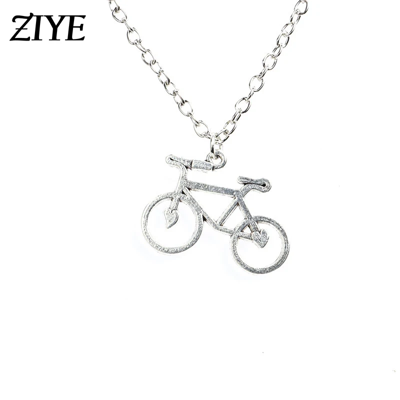 

Delicate Alloy Necklace For Women Man Classic Bicycle Silver Color Choker Pendant Necklace Keychains Engagement Jewelry Keyrings