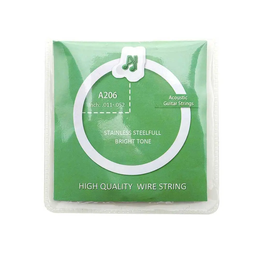

6 Pcs Acoustic Guitar Strings Stable Sound Smooth Feel Ballad Guitar String Set Ethnic Plucked Instrument Accessories