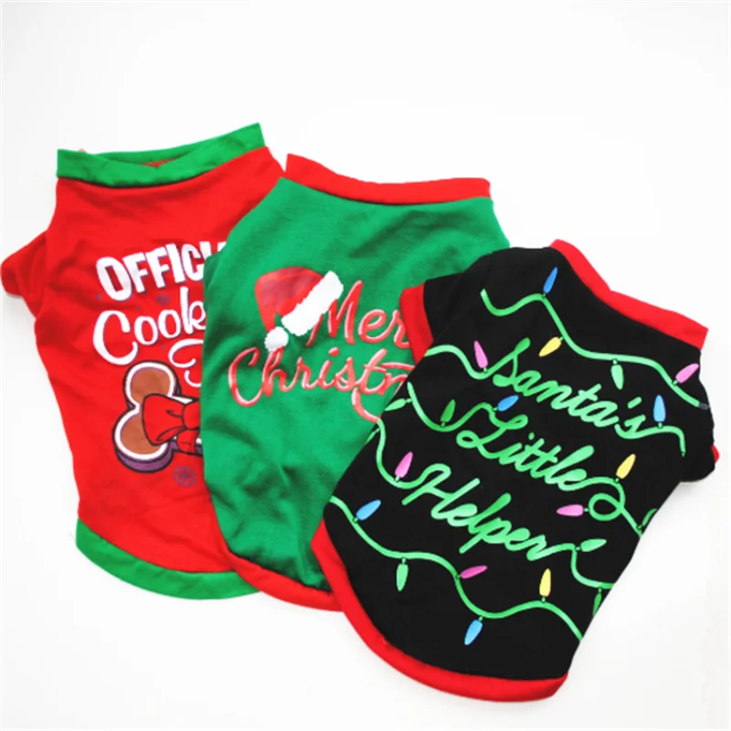 

Winter Coat Dog Vest Clothes Cotton T-shirt Pet Supplies Dog Clothes Luxury Dog Fashion Christmas Pet Clothes