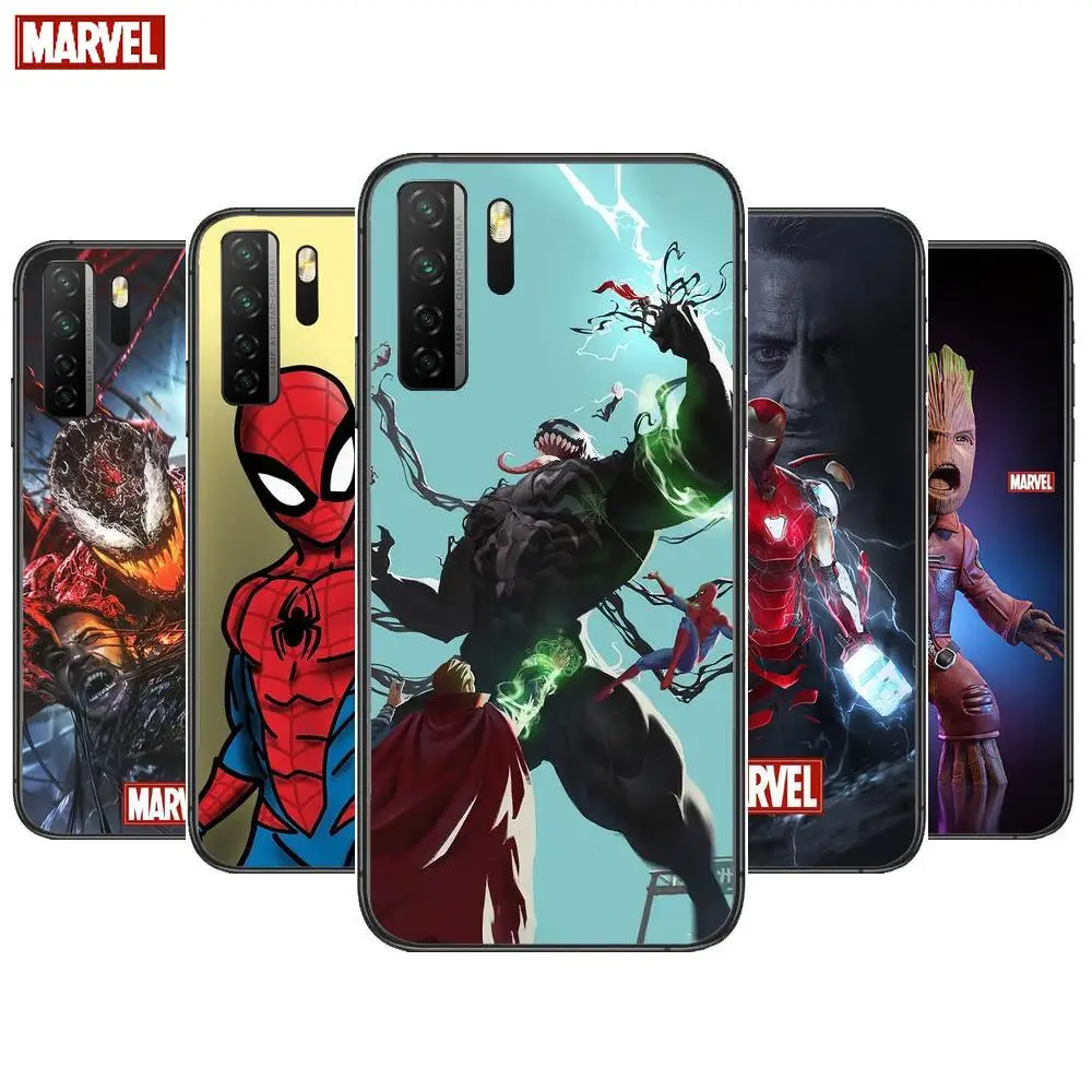 

Spiderman venom Marvel Black Soft Cover The Pooh For Huawei Nova 8 7 6 SE 5T 7i 5i 5Z 5 4 4E 3 3i 3E 2i Pro Phone Case cases