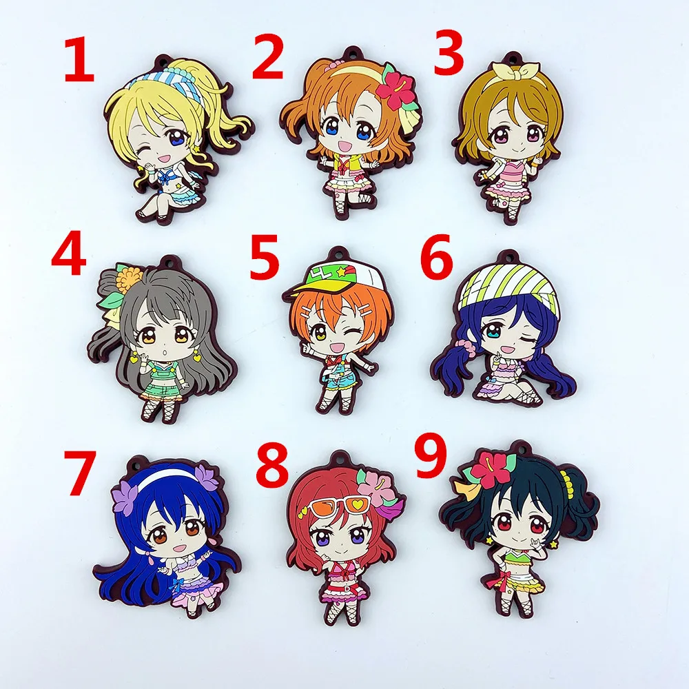 

LoveLive! Anime Rubber Keychain Key Ring Race Straps Cosplay