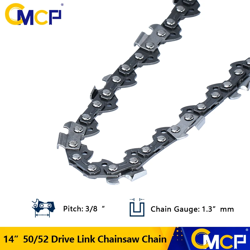 1pc 14'' Chainsaw Chain Blade 3/8'' Pitch 50/52 Drive Link Chainsaw Blade Chainsaw Spare Parts Fit For 14'' Guide Bar Saw Chains
