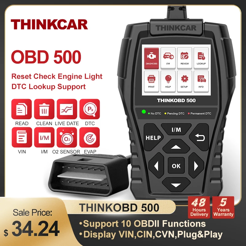 

THINKCAR THINKOBD 500 Car Full Obd2 Code Reader Scanner Automotive Professional Auto Obd Diagnostic Tools PK ELM327