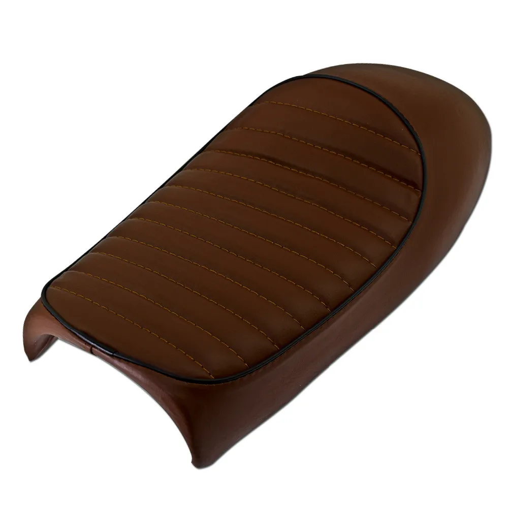 Мотоциклетное плоское винтажное седло под заказ в стиле ретро кожаное сиденье