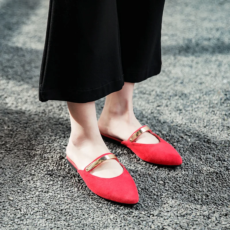 

Шлепанцы женские из флока, мягкие тапочки, повседневная обувь с закрытым носком, низкие тапочки, роскошные римские скандалы, резина, плоская...