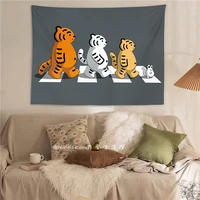 tapestry original cute tiger background cloth bedroom cartoon hanging cloth rent dormitory decoration wall cloth large