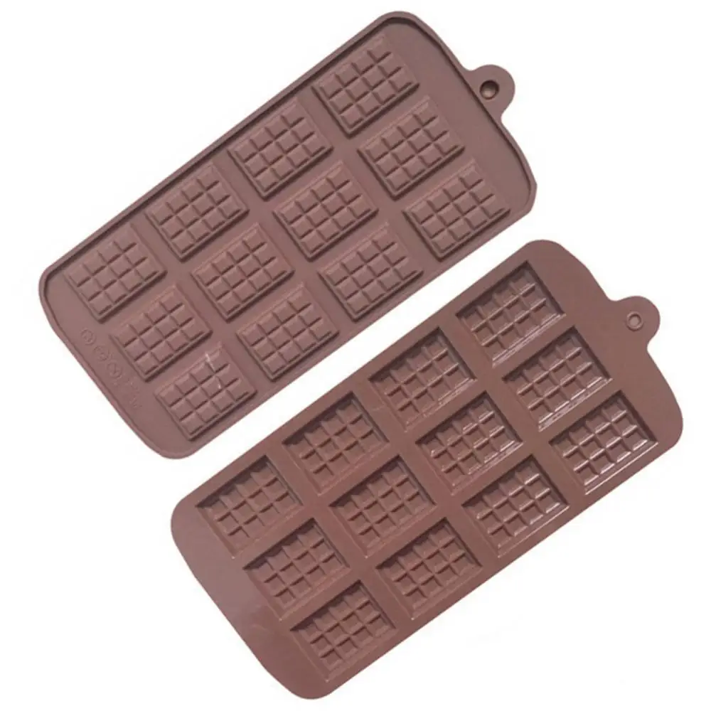 

12 Grid Square Chocolate Silicone Bar Block Ice Cake Candy Sugar Baking Mold