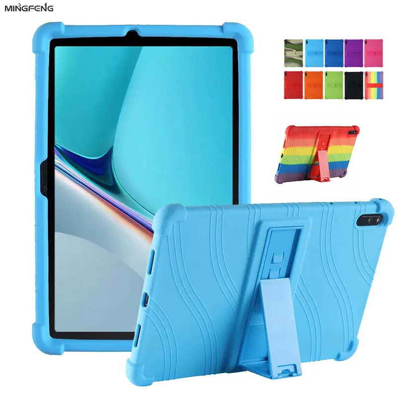 

4 Cornors Thicken Silicon Cover Case with Kickstand For Huawei MatePad 11 2021 10.95" Tablet PC Model: DBY-W09 DBY-L09