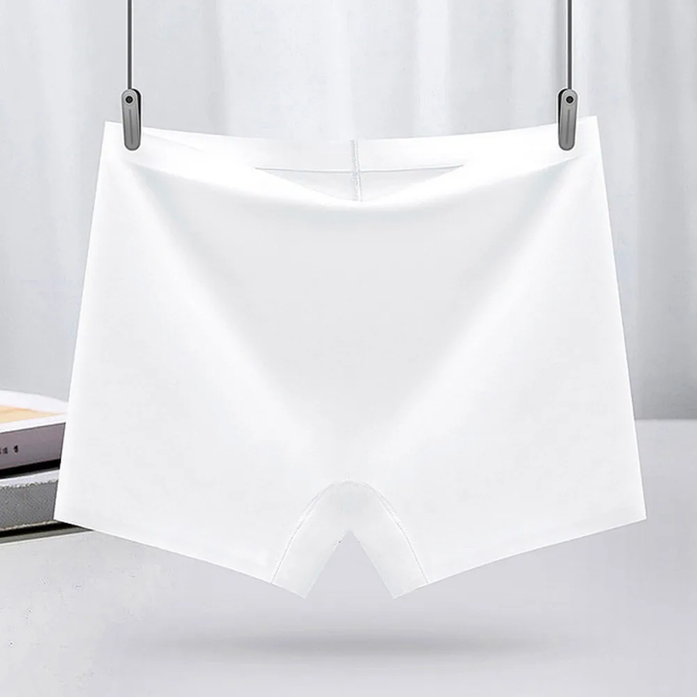 Seamless Soft Boxers Women Ice Silk Ultra-thin Underwear Lingerie Knicker Panties Short Under Skirt Cozy Boyshort Women Panties