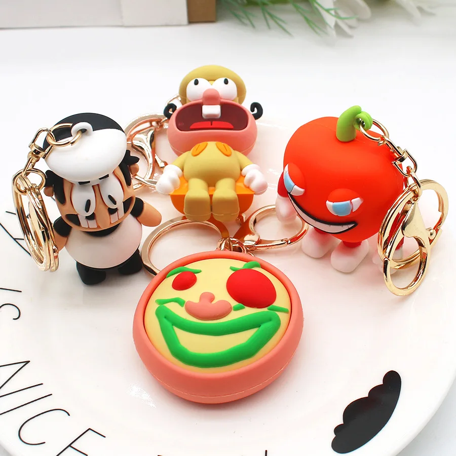 

Chef Chili Man Pepper Man Pizza Tower Creative Toy Keychain