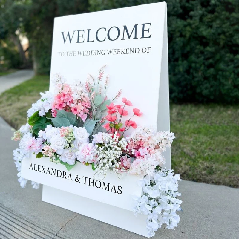 Пользовательская наклейка для цветочной коробки приветственная вывеска