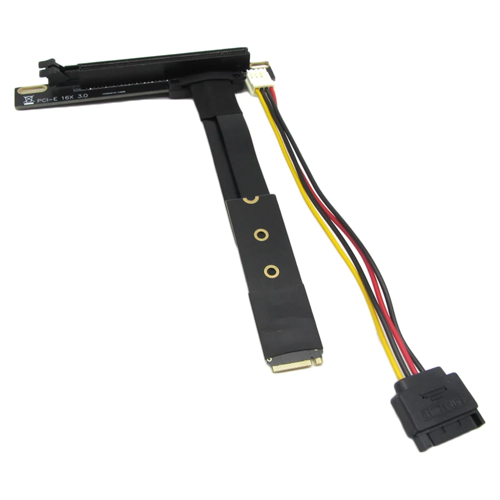 

15cm Riser Adapter M.2 M Key NVME to PCI Express 3.0 16X Extension Cable M2 Solid State Disk to PCIe Graphics Card