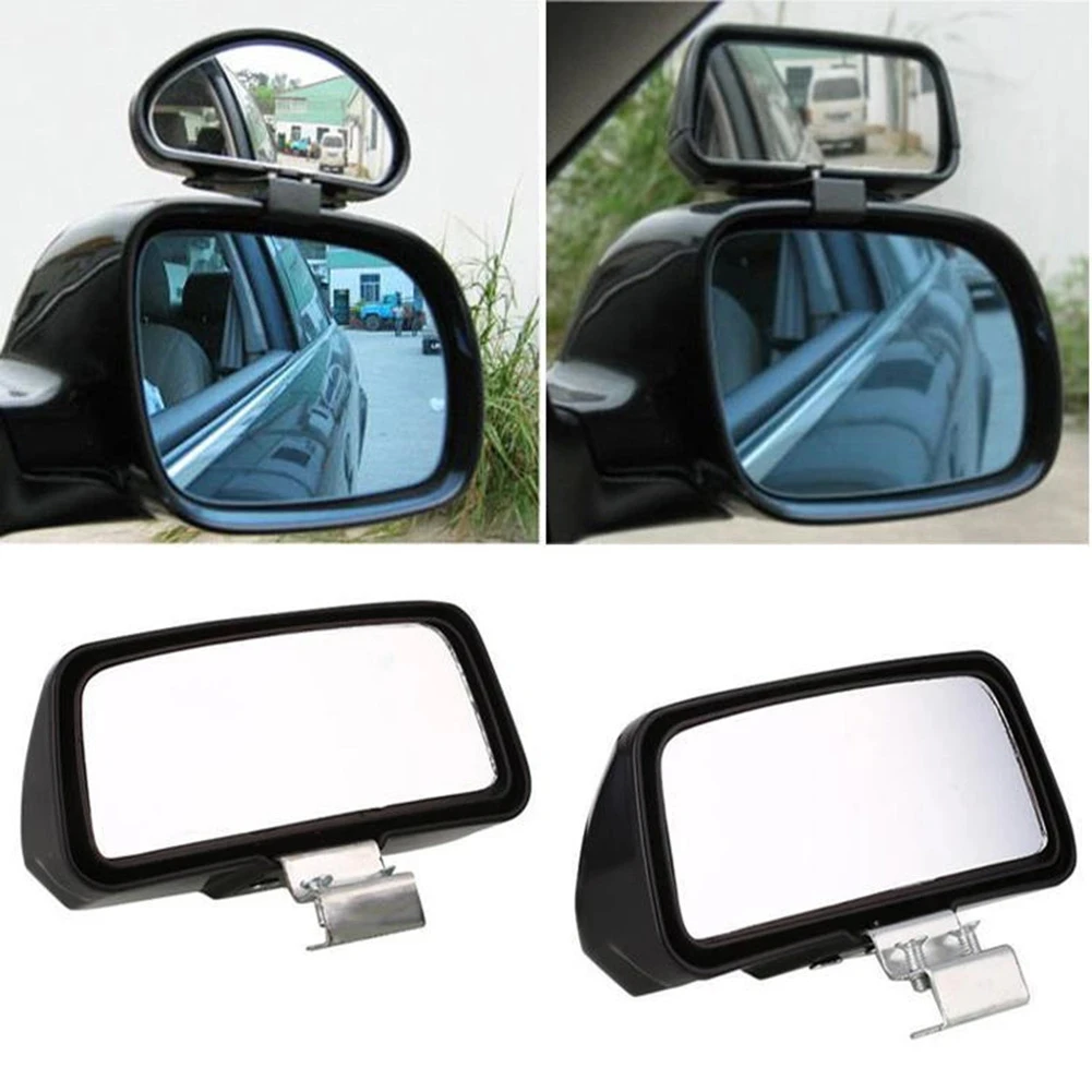 

2Pcs Car Mirror 360 Degree Adjustable Wide Angle Side Rear Mirrors blind spot Snap way for parking Auxiliary rear view mirror