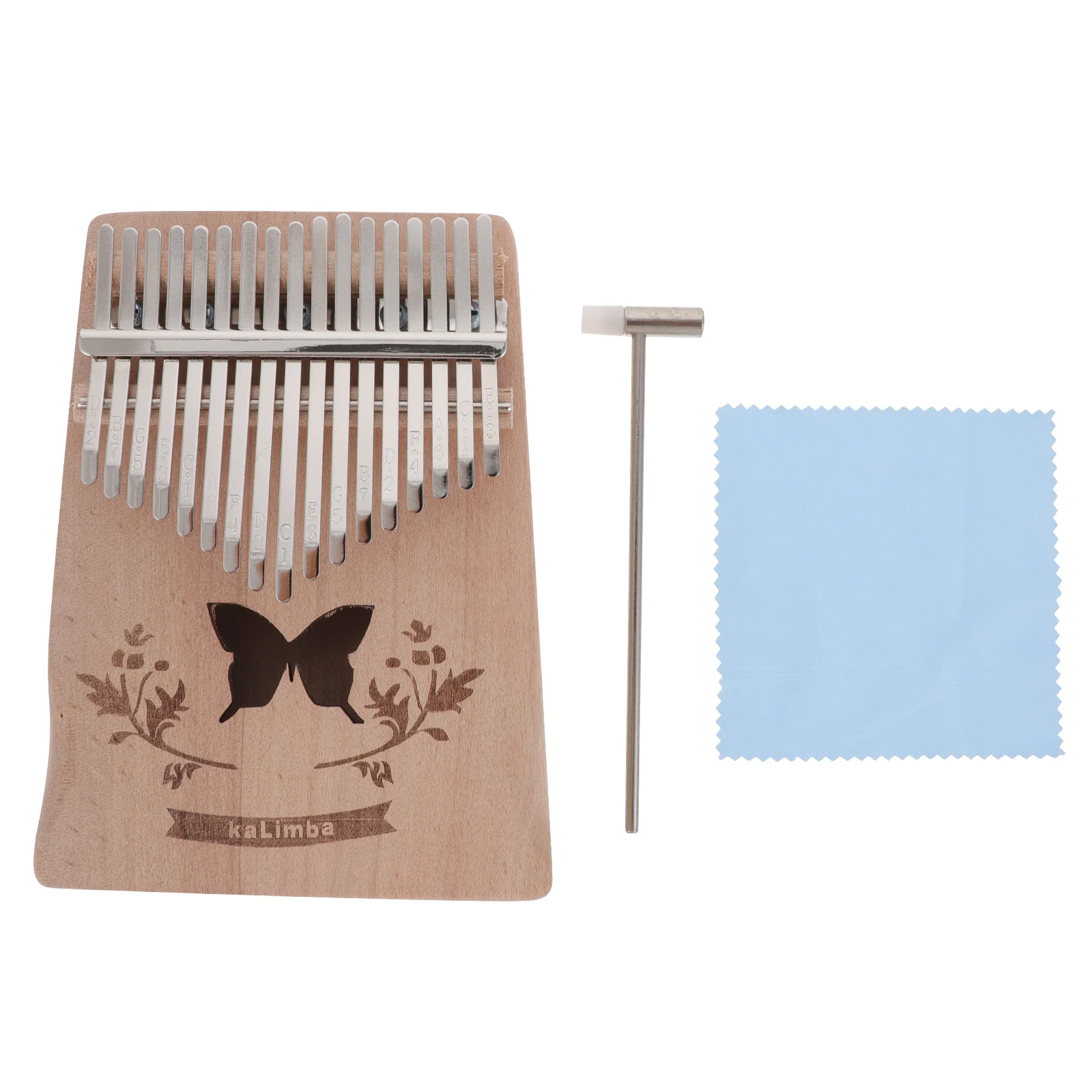 

1Set Thumb Piano Portable Kalimba 17 Keys Hand Piano Simple Musical Instrument