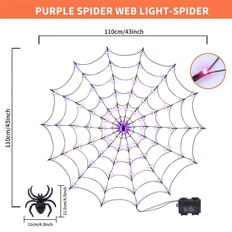 3/2/1 шт. декоративная лампа-паук 8 режимов