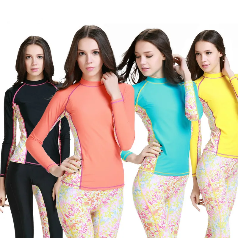 

SBART WomenLong Sleeve Swimwear Rashguard Windsurfing Swimsuit Tops Kite Surfing drifting Snorkeling Wetsuit 925 TOPS