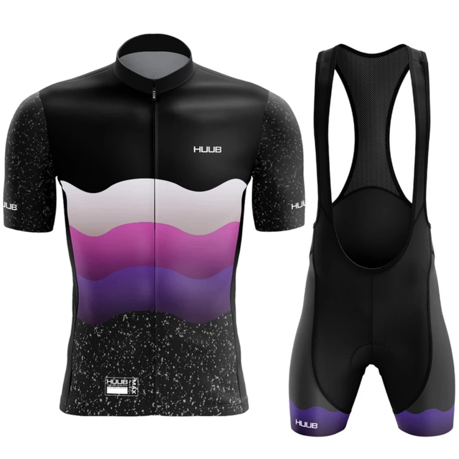 

HUUB Men's Cycling Jersey Summer Short Sleeve Set Raphaful Maillot 19D Bib Shorts Bicycle Clothes Sportwear Shirt Clothing Suit
