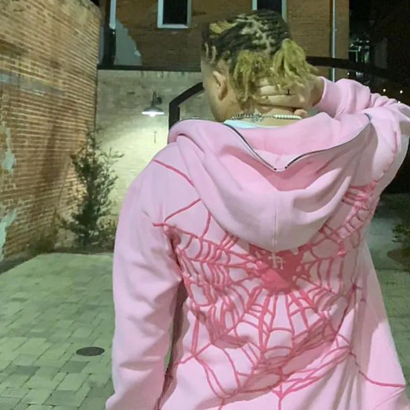 

Hip Hop Sweatshirt Hooded Punk Sport Coat Gothic Long Sleeve Zip Hoodie Y2k Jacket Men Oversized Grunge Clothes Streetwear 2022