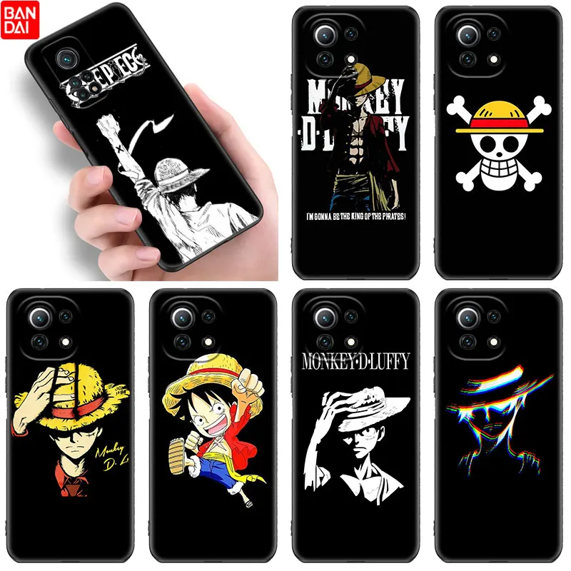 

Anime One Piece Black Monkey D. Luffy Case For Xiaomi Mi 11 Lite NE 11i 11T A3 A2 A1 10T POCO X3 NFC GT F3 M3 M4 X4 Pro 5G