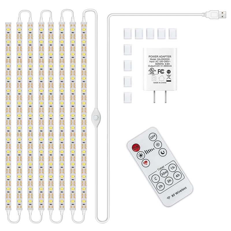 8 шт. под шкафом комплект освещения приклеивается в любом месте USB Гибкие