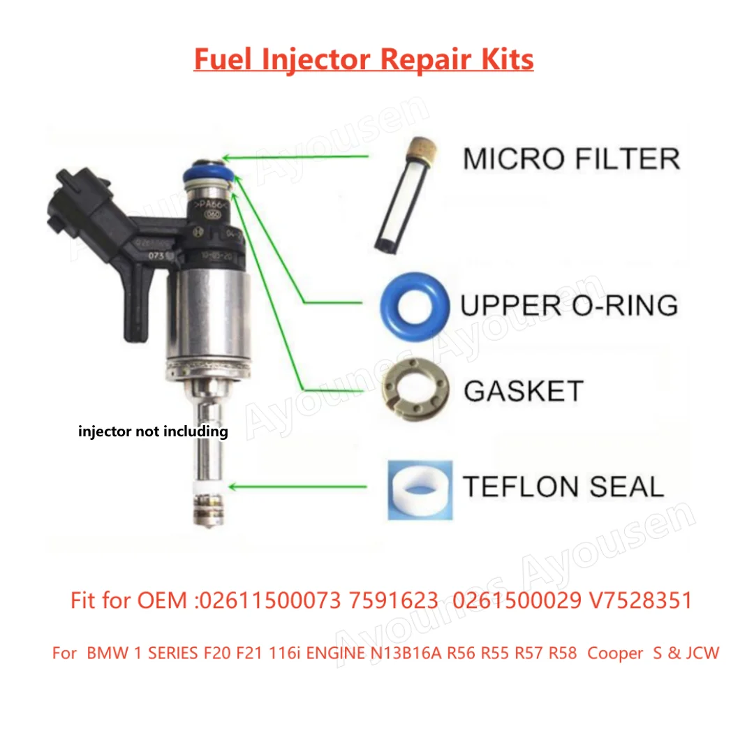 

4 комплекта для Bwm 1 3 118I серии F20 F21 F30 F31 Бензин N13/Mini Cooper S JCW R55 R56 R57 GDI Ремонт топливной форсунки