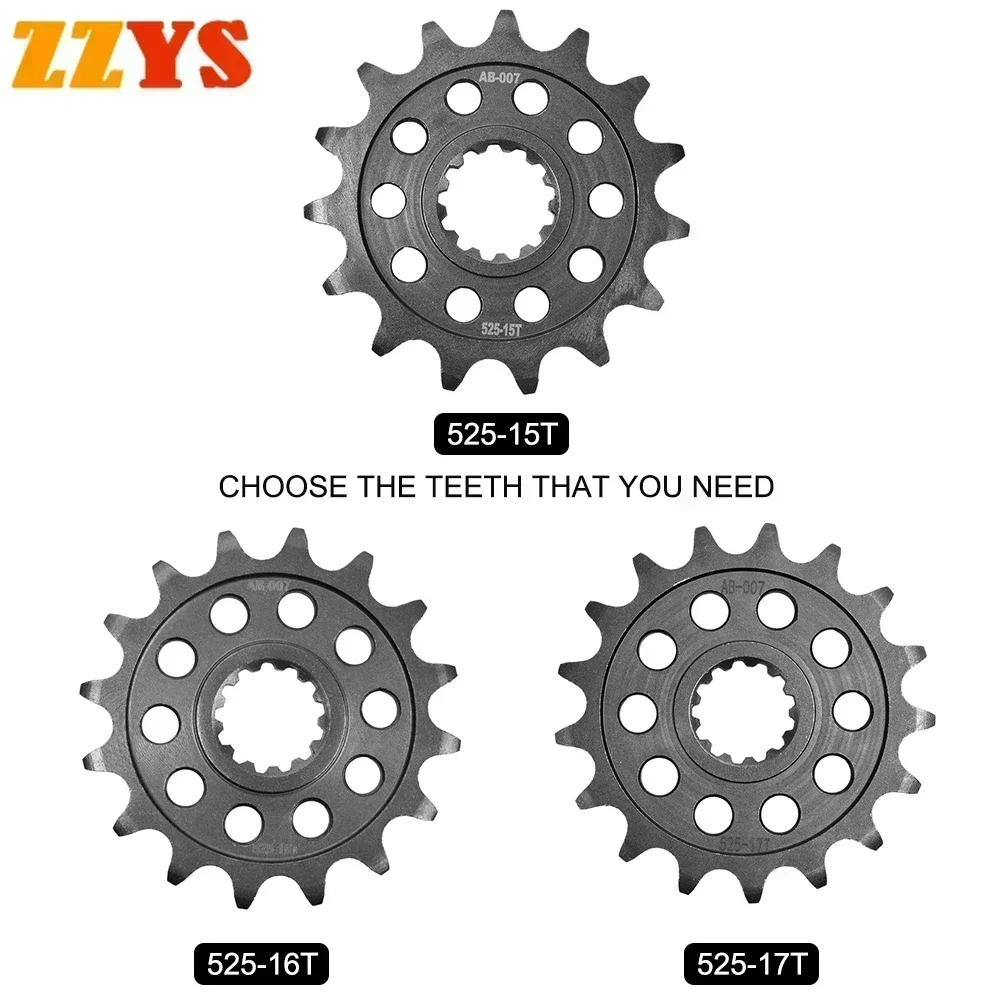 

1pc 525 15T 16T 17T Front Sprocket Gear Staring Wheel Cam For Kawasaki ZX-9R ZX900F ZX9R ZX 9R Ninja 900 ZX900 KLV1000 KLV 1000