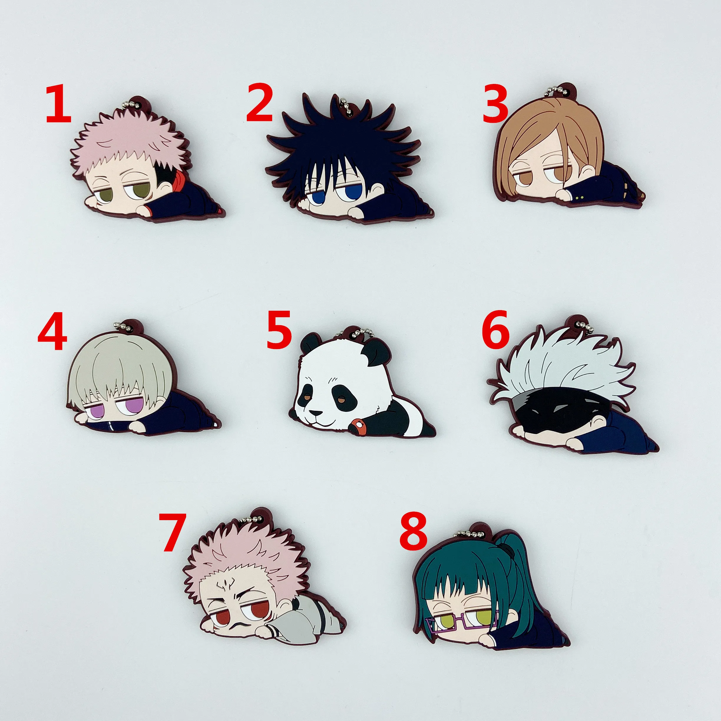 

Jujutsu Kaisen Anime Rubber Keychain Key Ring Race Straps Cosplay