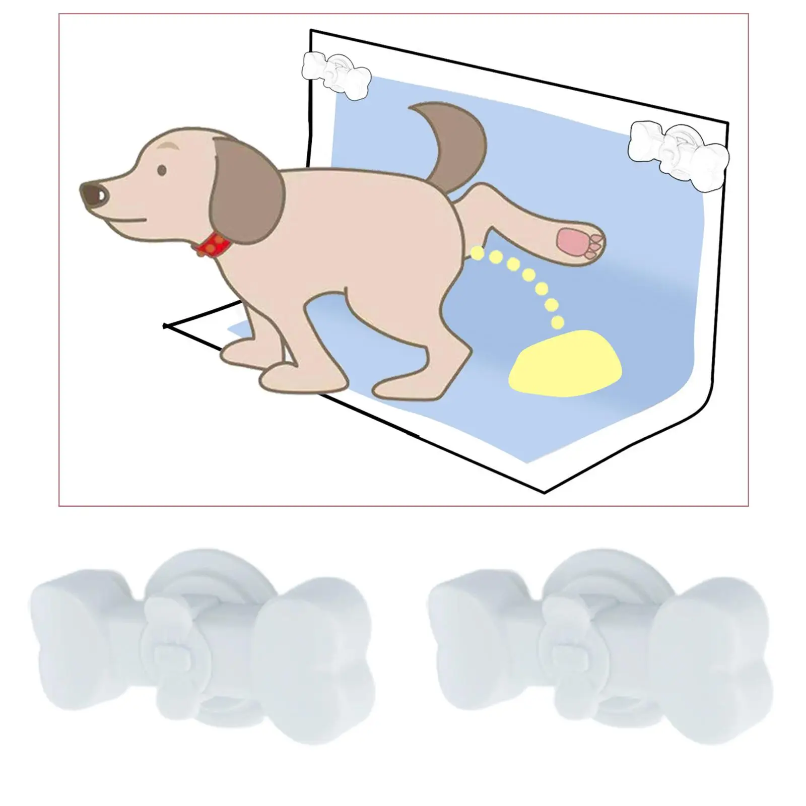 

2pcs Dog Pee Pad Holder Magnet For Leg Lifting Dogs, Small, Large Dogs And Multi Pets Family For Different Size Of Pee Pad