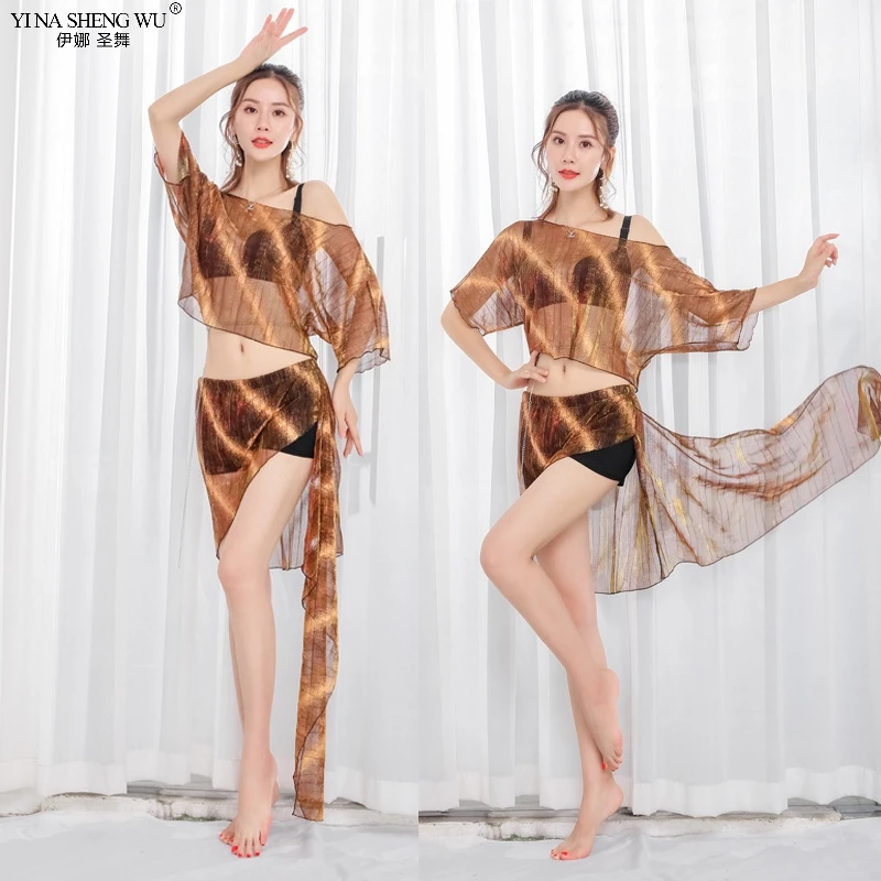 Женский костюм для танца живота рубашка с рукавом летучая мышь и юбка из