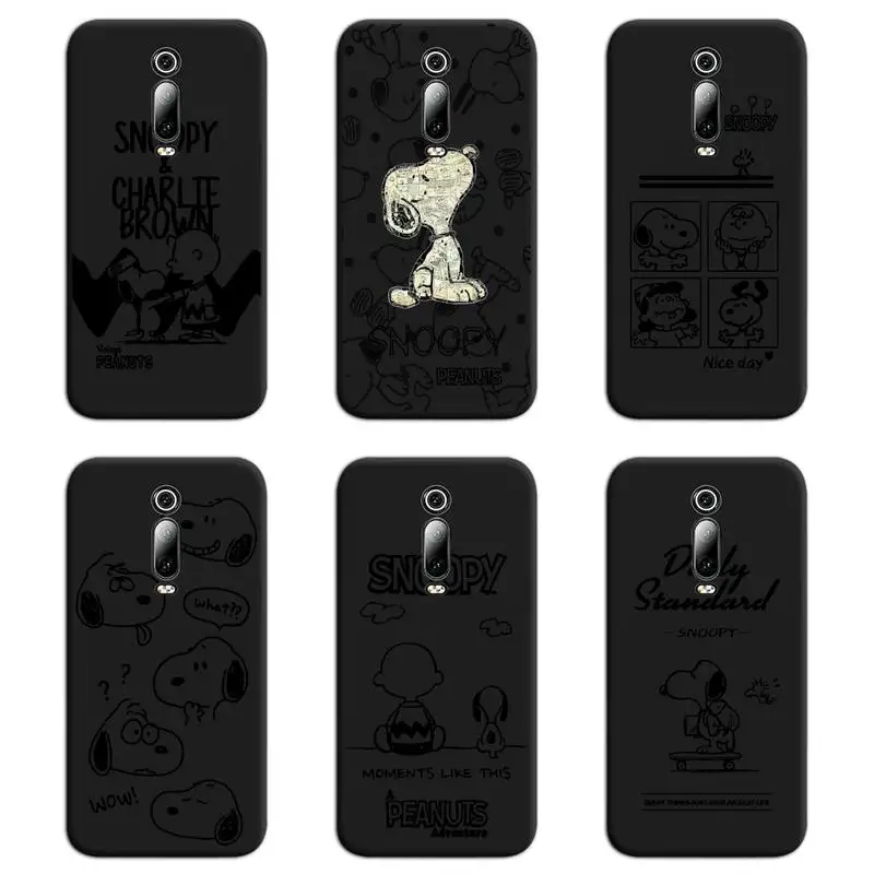 

Charlie Brown & Snoopy Phone Case For Redmi 9A 8A 7 6 6A Note 10 9 8 8T Pro Max Redmi 9 K20 K30 K40 Pro